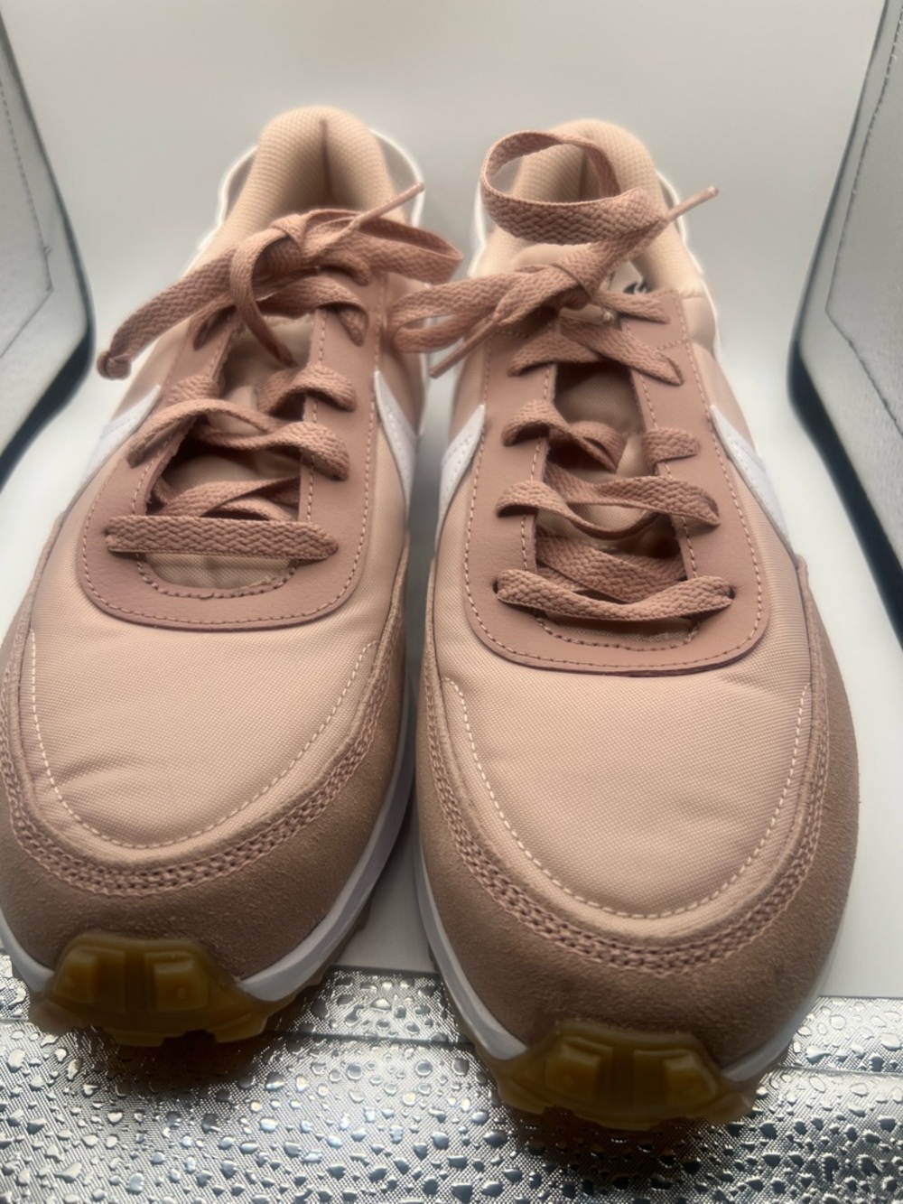 Nike Women's Dusty Pink & White Retro Runner Sneakers